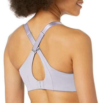 Champion Women's Racerback, Moisture-Wicking Athletic Sports Bra with Adjustable Straps, Purple, Medium