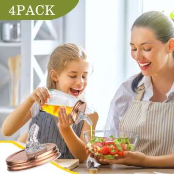 Mason Jar Pour Spout, For Spout Spouting Lid Mason Jars Regular Spout Size 70mm Dispenser Sprouting ...