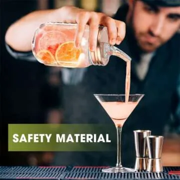 Mason Jar Pour Spout, For Spout Spouting Lid Mason Jars Regular Spout Size 70mm Dispenser Sprouting Lid Leak Proof 2 Pack + 4 Caps(rose gold) (2 rose gold)