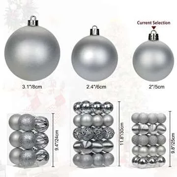 Vibrant Shatterproof 30PCS Christmas Ball Ornaments
