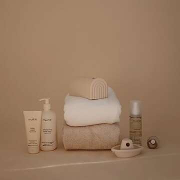 mushie Bath Spout Cover | Soft Silicone Bathtub Faucet Safety Guard for Kids | Universal Fit (Shifting Sand)