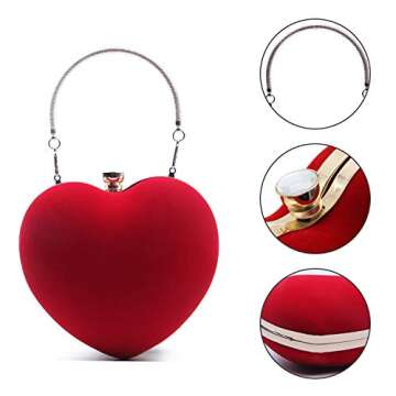 SUKUTU Heart Shape Evening Bag for Party & Gift