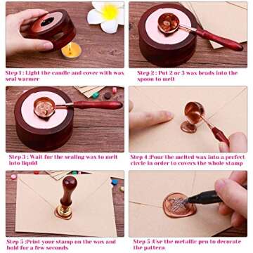 Paxcoo 785pcs Sealing Wax Kit for Elegant Letter Sealing