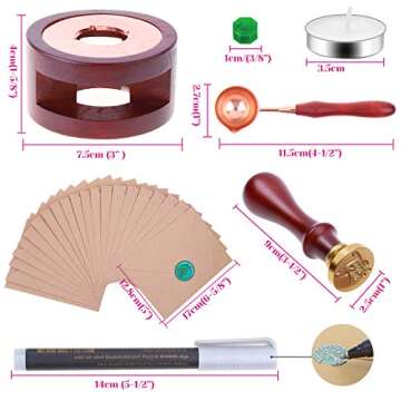Paxcoo 785pcs Sealing Wax Kit for Elegant Letter Sealing