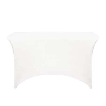 LZY Spandex Fitted Stretch Table Cover for 4ft or 6ft or 8ft Folding Table, Rectangular Cocktail Tab...