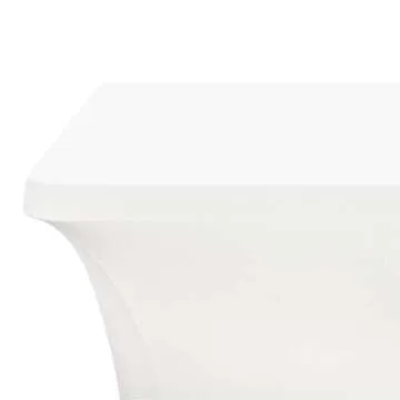 LZY Spandex Fitted Stretch Table Cover for 4ft or 6ft or 8ft Folding Table, Rectangular Cocktail Tablecloth, Perfect for Party or Banquet