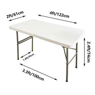 LZY Spandex Fitted Stretch Table Cover for 4ft or 6ft or 8ft Folding Table, Rectangular Cocktail Tablecloth, Perfect for Party or Banquet