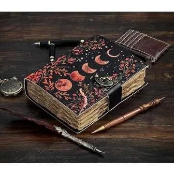 AGWANI HANDICRAFT Leather Spell Book Journal with Lock