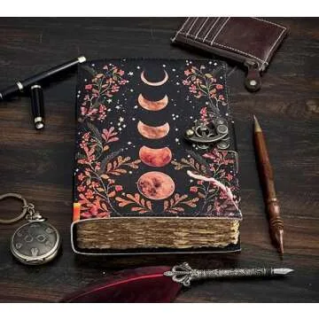 AGWANI HANDICRAFT Leather Spell Book Journal with Lock