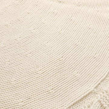 Aeranto Ivory Knitted Christmas Tree Skirt for Holiday Charm