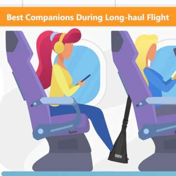Airplane Footrest - Portable Memory Foam Travel Comfort