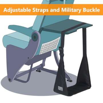Airplane Footrest - Portable Memory Foam Travel Comfort