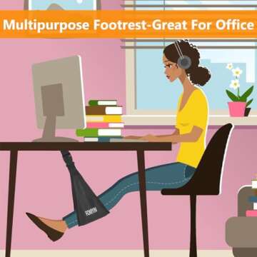 Airplane Footrest - Portable Memory Foam Travel Comfort