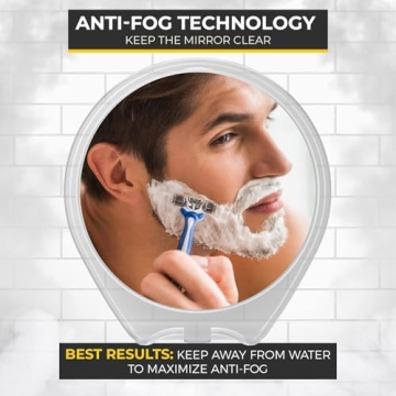Fogless Shower Mirror with Suction & Razor Holder