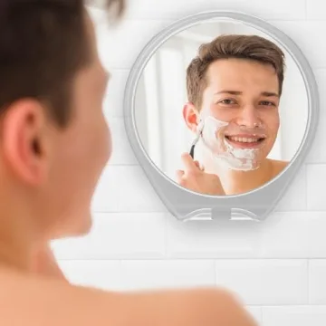 Fogless Shower Mirror with Suction & Razor Holder