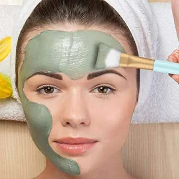 Tbestmax 6 Silicone Face Mask Brushes Facial Mud Applicator Clay Tools and 6 Spa Facial Headband Terry Cloth