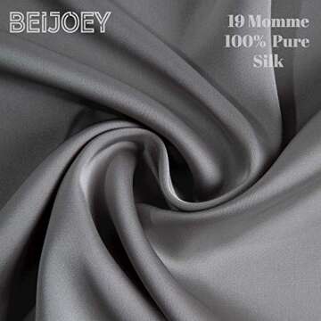 BEIJOEY 100% Mulberry Silk Pillowcase 2 Pack for Hair and Skin,with Hidden Zipper,Both Sides 19 Momm...