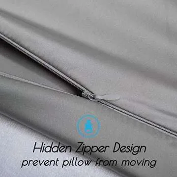 BEIJOEY 100% Mulberry Silk Pillowcase 2 Pack for Hair and Skin,with Hidden Zipper,Both Sides 19 Momme 600 Thread Count Natural Silk Pillow Cover,Soft Breathable Smooth (Gray, Standard 20''x26'')