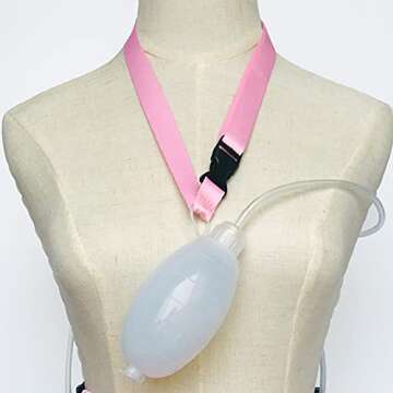 Drain Lanyard for Shower After Mastectomy, Shower Lanyard for Drains After Tummy Tuck, JP Drain Lanyard Holder for After Breast Surgery Drainage Bulb, Pink (Pack of 2)