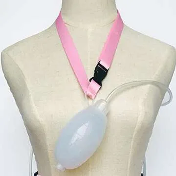 Drain Lanyard for Shower After Mastectomy, Shower Lanyard for Drains After Tummy Tuck, JP Drain Lanyard Holder for After Breast Surgery Drainage Bulb, Pink (Pack of 2)