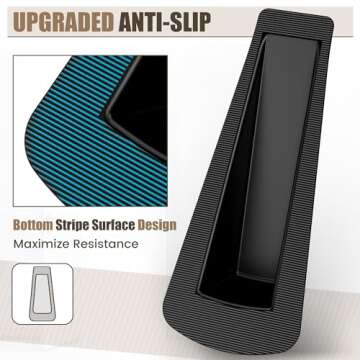 Crosize 5 Pack Door Stoppers for Bottom of Door, Premium Rubber Door Stops, Sturdy Door Wedge for Ca...