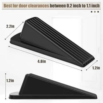 Crosize 5 Pack Non-Slip Rubber Door Stoppers for Homes
