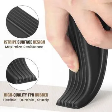 Crosize 5 Pack Non-Slip Rubber Door Stoppers for Homes