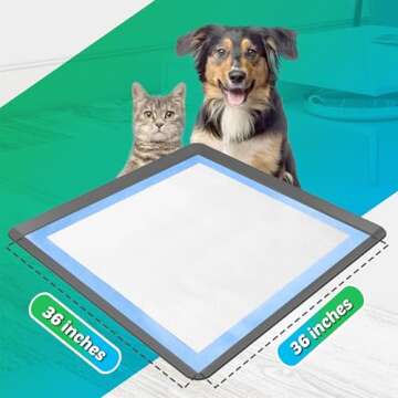 TidyFriend Dog Pad Holder Tray 36 x 36 Inches Training Pads – Silicon Wee Wee Pad Holder, No Spill...