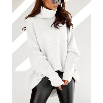 imesrun Women's Oversized Turtleneck Sweater - Cozy Fall Style