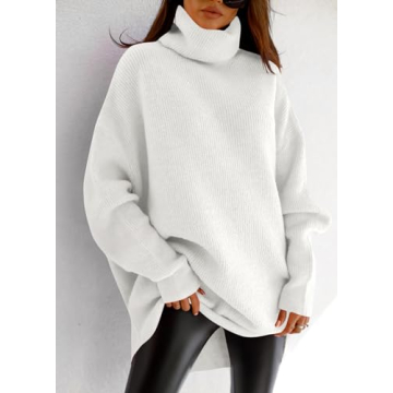 imesrun Women's Oversized Turtleneck Sweater - Cozy Fall Style