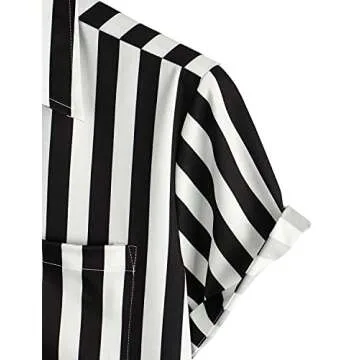 VATPAVE Mens Hawaiian Flamingo Shirts Casual Tropical Short Sleeve Button Down Shirt Summer Beach Shirts X-Large Black Leopard Tropical