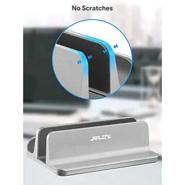 JARLINK Vertical Laptop Stand for All Laptops - 2-in-1 Space Saver