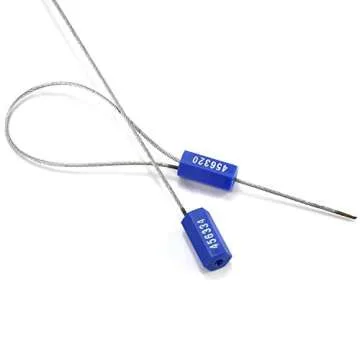 Leadseals(R) Security Cable Seals Numbered Security Tags Tamper Proof Tags Pull Tight Steel Wire Seals for Truck, Trailers, Cargo, Containers, Vans, Oil Tank, Milk Vehicle