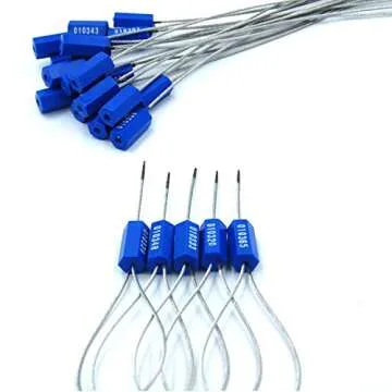Leadseals(R) Security Cable Seals Numbered Security Tags Tamper Proof Tags Pull Tight Steel Wire Seals for Truck, Trailers, Cargo, Containers, Vans, Oil Tank, Milk Vehicle
