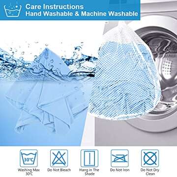 LUXEAR Cooling Pillow Cases, 2 Pack Stretch Arc-Chill Q-max 0.55 Cool Pillowcases Fit Standard & Queen Size Pillows, Breathable Silky Summer Pillow Cover for Hair Skin Hot Sleeper Night Sweat - Blue