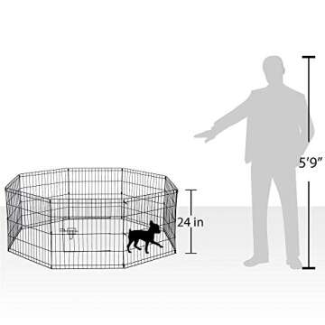 Durable Dog Exercise Pen for Small Pets - 30 sq ft