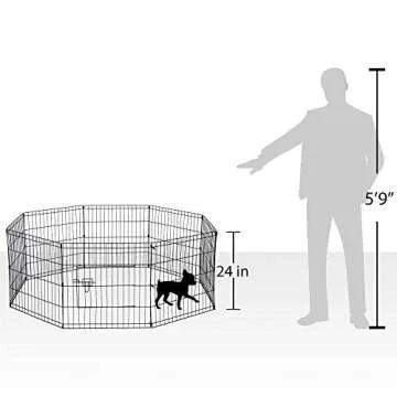 Durable Dog Exercise Pen for Small Pets - 30 sq ft