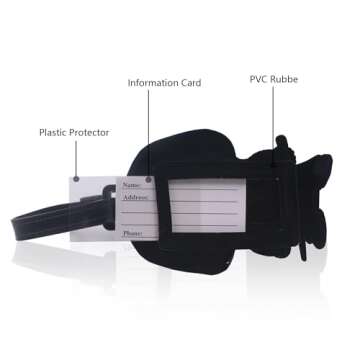 4 Pcs Set Star BB8 Jedi Soldiers Silicone Travel Luggage Baggage Identification Labels ID Tag for Bag Suitcase Plane Cruise Ships with Belt Strap