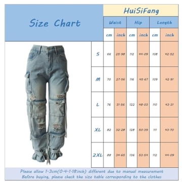 Y2K Distressed Cargo Jeans for Women - Trendy Fashion