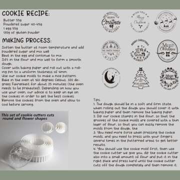 2024 Personalized Christmas Cookie Stamp Christmas Cookie Mold With Your Name 3d Raised Design Merry Christmas Personalized Cookie (Design-A)