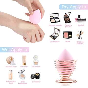 Makeup Beauty Sponge Set - 6 Pack for Flawless Finish