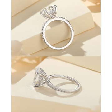 RURULUYA 3.5CT Oval Cut Engagement Ring - Elegant Gift