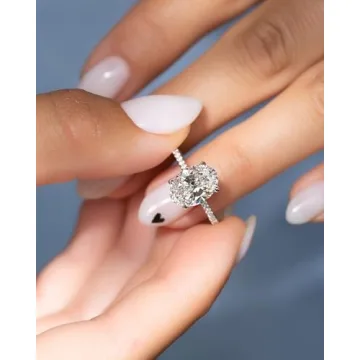 RURULUYA 3.5CT Oval Cut Engagement Ring - Elegant Gift