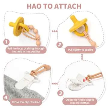 Buy Silicone Pacifier Clips for Baby Boys and Girls - 4 Pack