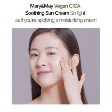 [Mary&May] CICA Soothing Sun Cream SPF50+ PA++++ 1.69 Fl Oz / 50ml | Light Absorption, Non-Sticky SPF, Hydration, No White Cast, Cica Facial, Daily care | Cruelty Free, Vegan