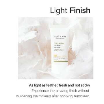 [Mary&May] CICA Soothing Sun Cream SPF50+ PA++++ 1.69 Fl Oz / 50ml | Light Absorption, Non-Sticky SPF, Hydration, No White Cast, Cica Facial, Daily care | Cruelty Free, Vegan
