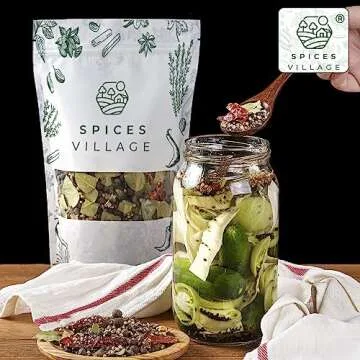 SPICES VILLAGE Pickling Spices for Corned Beef, Pickling Spices Mix for Pickles and Canning, 6.5oz, Pickling Seasoning Blend Kit - Kosher, Gluten Free, Non GMO, Resealable Bulk Bag