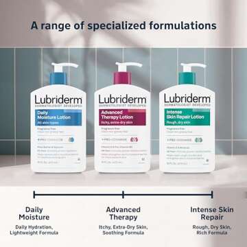 Lubriderm Advanced Therapy Moisturizing Lotion with Vitamins E and B5, Deep Hydration for Extra Dry Skin, Non-Greasy Formula, 24 fl. oz