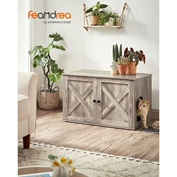 Feandrea Cat Litter Box Enclosure Stylish Furniture for Cats