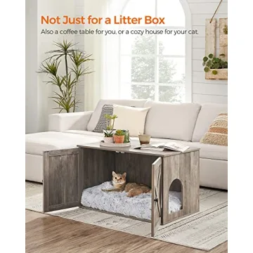 Feandrea Cat Litter Box Enclosure Stylish Furniture for Cats